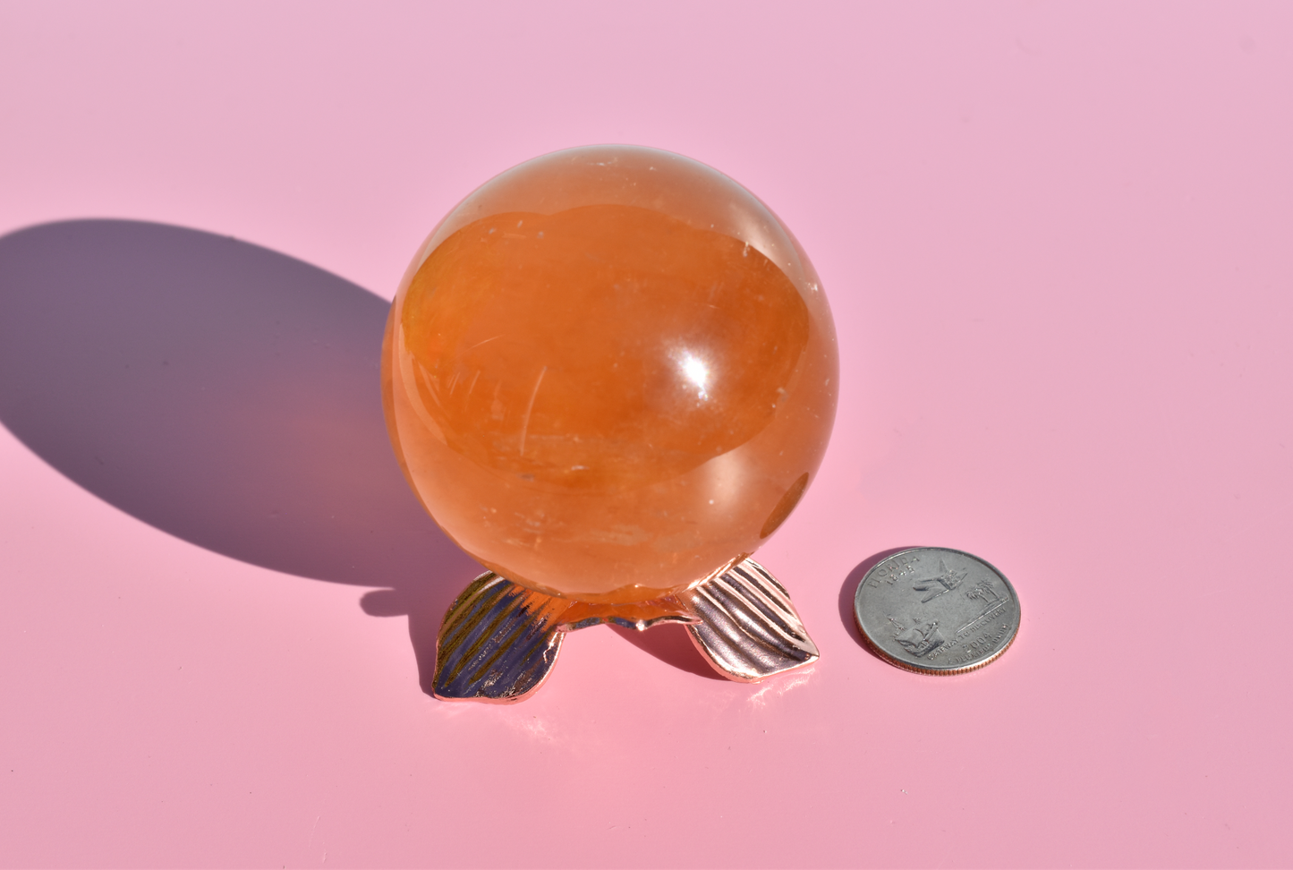 Sphere - Dark Golden Honey Calcite