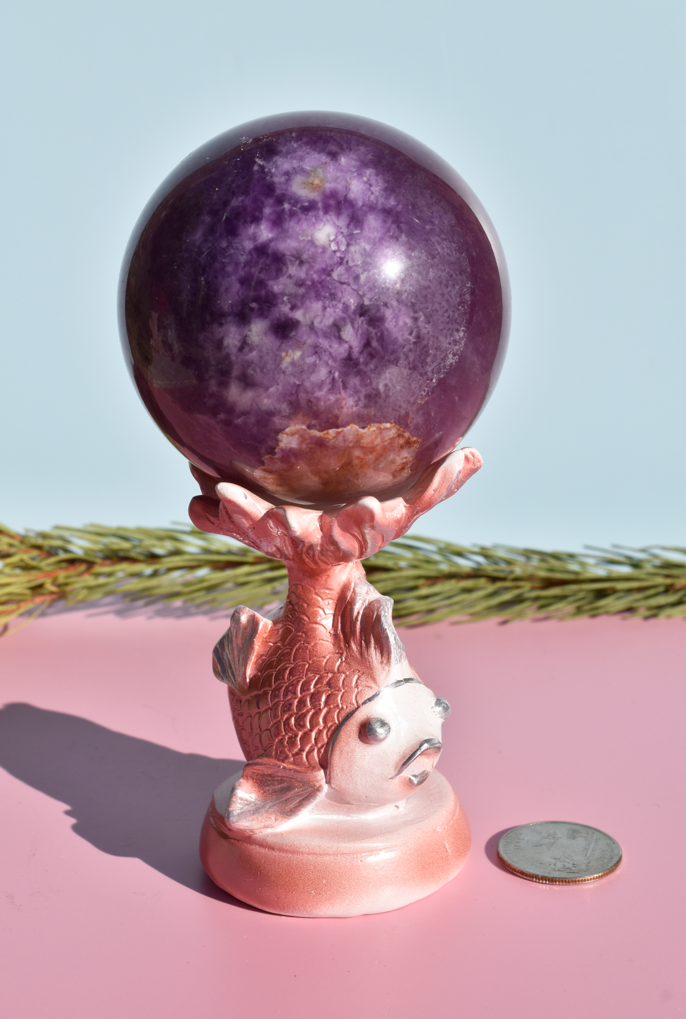 Sphere Holder - Pink Fish