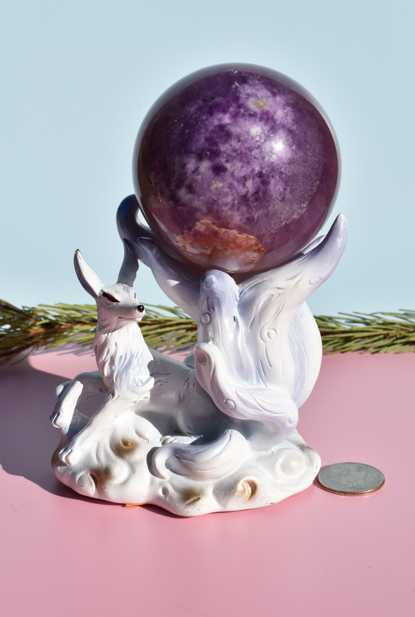 Sphere Holder - Blue 9 Tail Fox