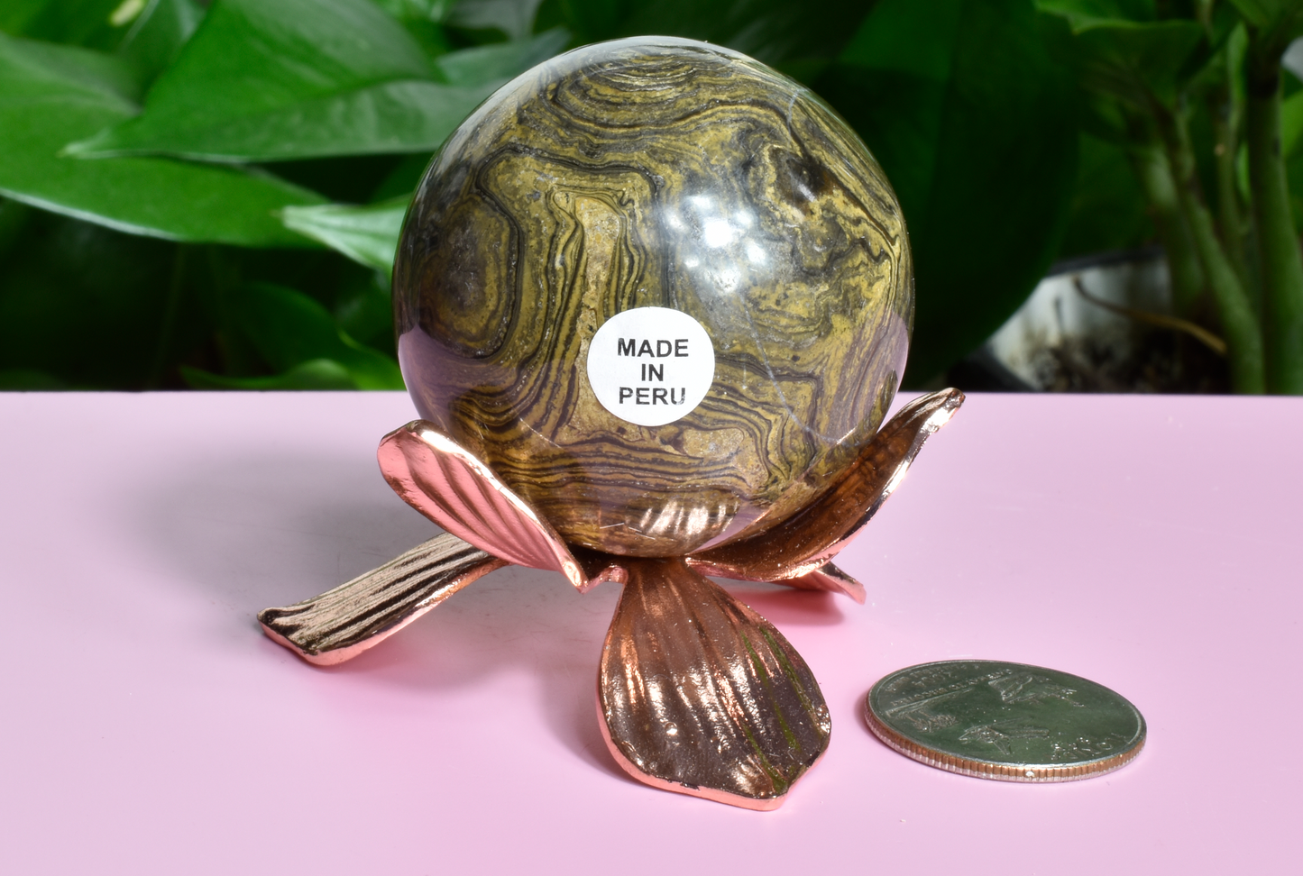 3.4 Billion Years Old Stromatolite Sphere - B