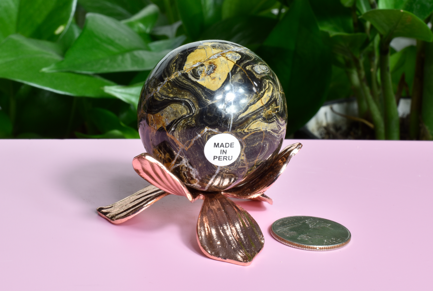 3.4 Billion Years Old Stromatolite Sphere - C